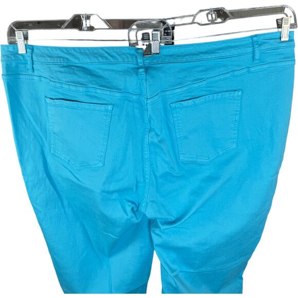 J Jason Wu Regular Colored Denim Straight Leg Cropped Jeans Blue 28W Plus - Picture 6 of 10